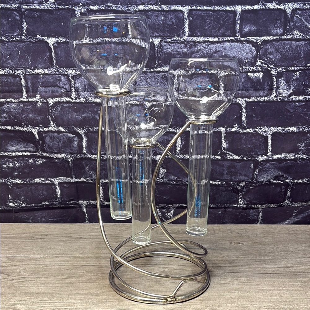 Studio Silversmiths 3 Tiered Candleholder/Bud Vase